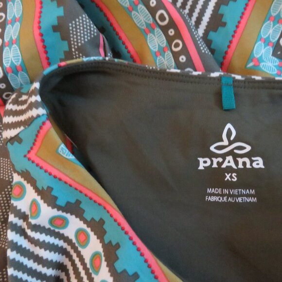 PRANA Ariel Athleisure Dress in Green Taos Southwestern Aztec Pickleball Sz XS - Picture 12 of 13